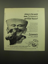1960 Schrafft&#39;s Ice Cream Advertisement - Laughing Head, Mexico - $14.99