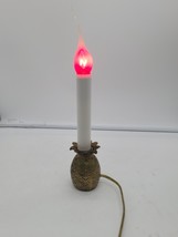 Vintage Brass Pineapple Electric Candlestick Table or Window Lamp - $16.00