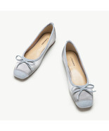 C. Paravano Cap-Toe Ballet Flats Elena Satin Blue/Grey 42 womens size 11... - $27.60