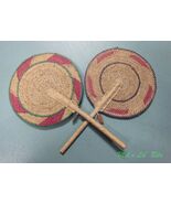 Rush and Reed Ghanan Hand Woven Fans Set of 2 - $48.45