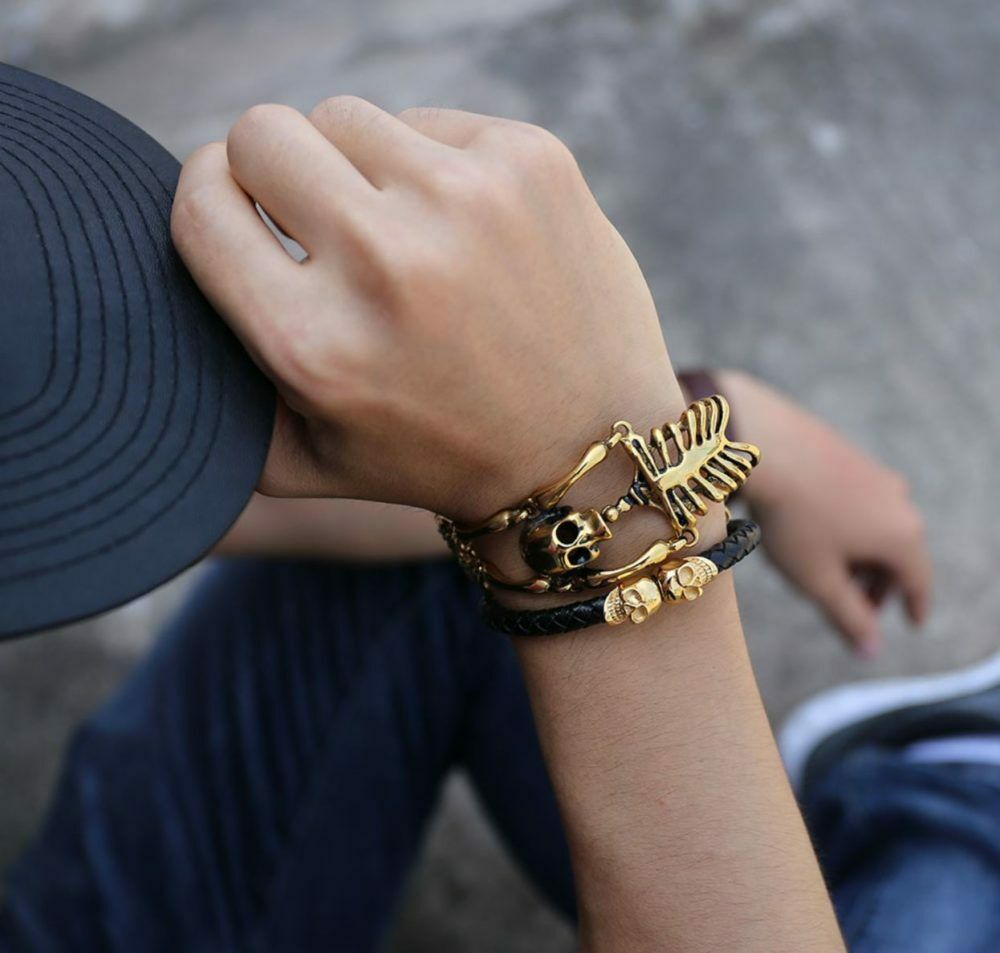 Elliz Clothing Stainless Steel Skeleton Bracelet Item image 7
