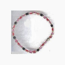 Hematite Pink Red Miyuki Cube Bead Bunch Bracelet - £7.99 GBP