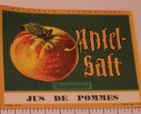 Vintage Jus De Pommes Antel Saft Label   - $6.92