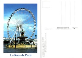 France Paris Place de la Concorde La Roue de Paris Ferris Wheel Vintage Postcard - £7.34 GBP