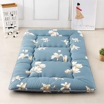 Magnolia Flower Blue Futon Tatami Mat Japanese Futon Mattress Idea Present for K - £94.95 GBP