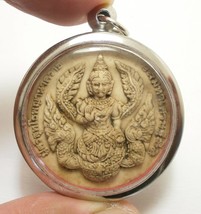 King and Queen of Naga Phaya Nak Locket pendant Thai Kham chanot real amulet Pha - £40.75 GBP