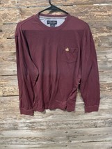 Brooks Brothers Men’s Pocket Long Sleeve Shirt Size Medium Maroon Red Ra... - $25.64
