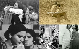 5 x Bollywood Rekha Amitabh Bachchan Foto Fotografía en blanco y negro... - £10.47 GBP