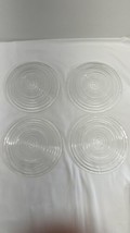 Set Of 4 Clear Circle pattern Luncheon Plates Design 6” - £15.92 GBP