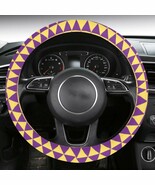 Jojo Inspired Rows of Tessellated Triangles Car Steering Wheel Cover Ant... - $40.75 CAD