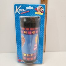NEW Ken &amp; Barbie 14 oz Travel Mug with Lid 2010 Coffee Good Morning Kiss... - £10.61 GBP