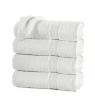 Pack of 2 White Large Bath Towels Sets Cotton 27&quot;x58&quot; 500 GSM Highly Abs... - £55.94 GBP