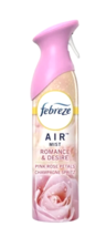 Febreze Air Mist Romance &amp; Desire Spray, Pink Rose Petals &amp; Champagne, 8.8 Oz. - £5.53 GBP