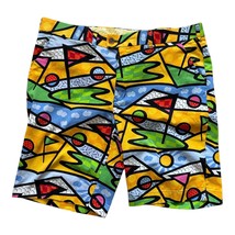 LoudMouth Golf Shorts Men&#39;s Size 40 Waist Tees Flag Green Bright Chino 10&quot; - $34.64