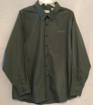 Lufkin Oil TX Van Heusen Dress Shirt XXL 18.5-19 Cotton Poly Long Sleeve... - $28.98