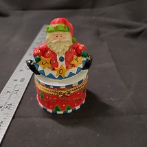 Santa Claus Trinket Box  Joy TO The World   Gift Box Decoration - $4.18