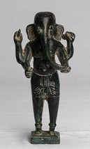 Antico Vietnamita Stile Bronzo IN Piedi Cham Four-Arm Ganesh Statua - - £198.34 GBP