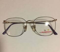 Liz Claiborne Purple &amp; Gold Metal Eyeglass Frames 54-18-145 - £31.36 GBP