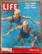 VTG Life Magazine August 22 1960 - John F. Kennedy / Head for Olympics - £7.99 GBP