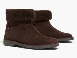 Levi&#39;s Honey Booties Women&#39;s Sherpa Lined Ankle Boots, Dark Brown Size 6 - $45.00