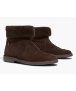 Levi&#39;s Honey Booties Women&#39;s Sherpa Lined Ankle Boots, Dark Brown Size 6 - $123.48 CAD
