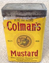 Colemans Mustard Spice Tin Container 1/4 Lb Rochester New York Vintage - £10.28 GBP