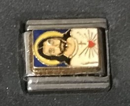 Sacred Heart Jesus Rare Wholesale Italian Charm Enamel 9mm Link K45 - £10.76 GBP