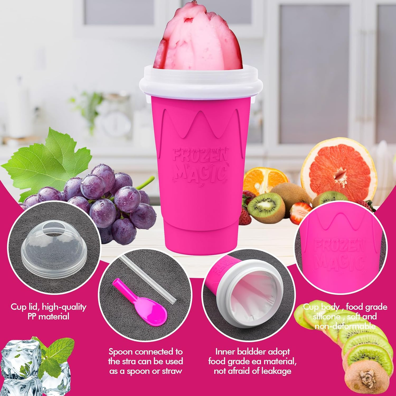 500ML Slushie Maker Cups, Magic Quick Frozen Smoothies Cup for Homemade Milk Sha Item image 7