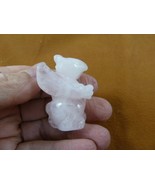 (Y-GRI-579) Pink Quartz GRIFFIN gryphon gemstone figurine gem statue Eag... - $25.64 CAD