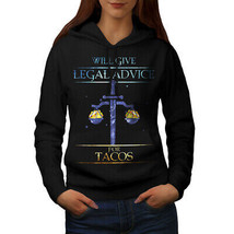 Wellcoda Tacos Lawyer Joke Womens Hoodie, Legal Casual Hooded Sweatshirt - £29.12 GBP