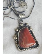  Red loam colored stone pendant   - $663.24 MXN