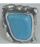 Turquoise pressed stone ring HMTP 250 - $567.85 MXN