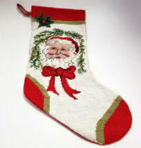 Santa Claus Needlepoint Embroidered Christmas Stocking - £23.97 GBP