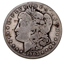 1903-S S$1 Silver Morgan Dollar in Good Condition, Full Rims - £54.36 GBP