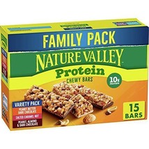 Nature Valley Chewy Granola Bars, Protein Variety Pack,Gluten Free, 21.3oz,15 ct - £19.72 GBP