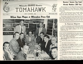 Milwaukee BRAVES Boosters Paper TOMAHAWK July August 1954 Logan Wilson P... - $22.99