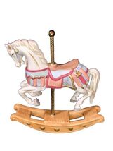VINTAGE CAROUSEL ROCKING HORSE Ceramic or Porcelain Homco Figurine #1416... - $13.87