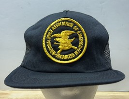 Vintage NRA Big Patch Snapback Mesh Trucker Hat Cap Black Made in USA - £11.73 GBP