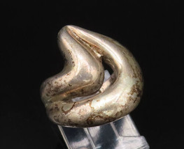 925 Silver - Vintage Modernist Openwork Pointed Swirl Ring Sz 6.5 - RG25732 - £29.87 GBP