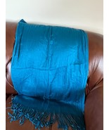 Jones New York Large Rich Turquoise Blue 100% Viscose Women’s Neck Scarf... - £10.29 GBP