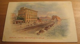 Naples Hotel Metropole Et Ville Italy Postcard - £8.03 GBP