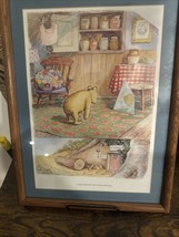 VTG Winnie The Pooh Signed Framed Prints Set Of 5 - £72.20 GBP