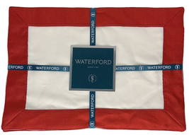 Waterford Set of 4 Placemats Clarissa Red White 13x19 Luxury Christmas H... - £46.79 GBP
