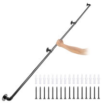VEVOR 9FT Pipe Stair Handrail 440LBS Carbon Steel Wall Mount Indoor/Outdoor - $35.99