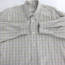 ERMENEGILDO ZEGNA Men&#39;s (XL) Beige Plaid Button Down L/S Casual Dress Shirt - £27.33 GBP