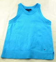 NWT Tommy Hilfiger Womens Blue Knit Sleeveless Top L Bermuda Collection ... - $470.77 MXN