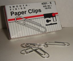 Paper Clips Regular #1 Size 100 per Box - Fast Shipping - £2.41 GBP