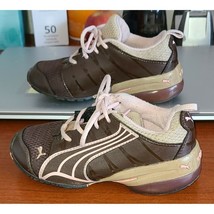 PUMA Sport CELL Kinder Toddler Kid&#39;s Brown Pink Sneaker Shoes Sz. 9 - $14.33