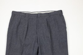 Vtg 70s Streetwear Mens 36x29 Wool Tweed Wide Leg Bell Bottoms Chino Pan... - $89.05