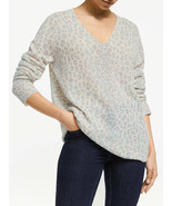 360 Cashmere Sylvia Leopard Print Cashmere Sweater in Mint Chalk $334, S... - $182.78 CAD